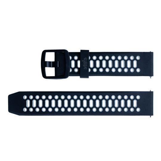 Dawood Watch Band (Black Silicon with Gray Holes)